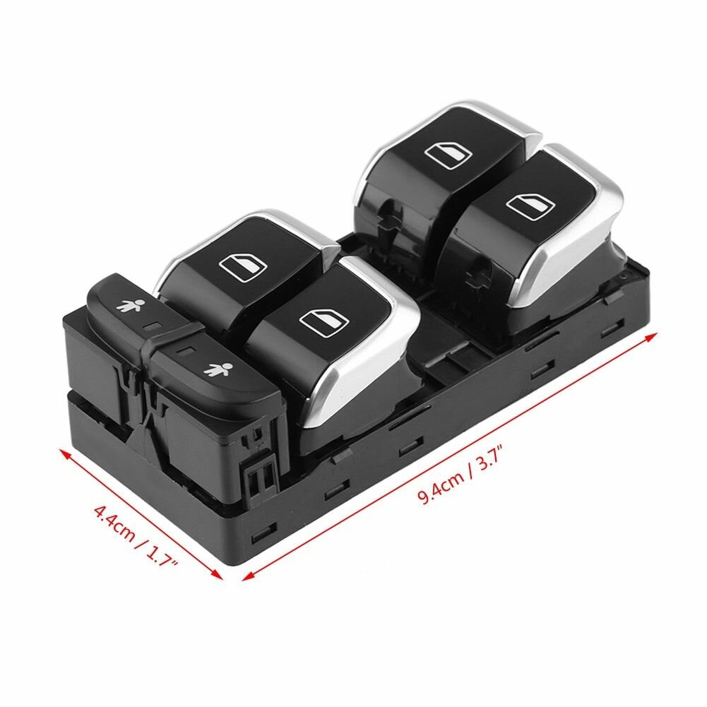 AUDİ A8 2010-2014 CAM AÇMA DÜĞMESİ DÖRTLÜ KROM - resim 1