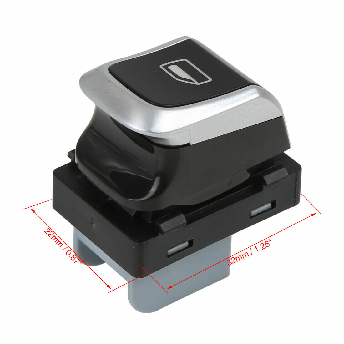 AUDI Q5 2009 - 2012 CAM AÇMA DÜĞMESİ TEKLİ KROMLU - resim 1