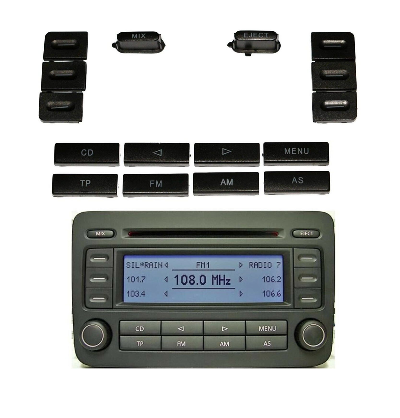 VOLKSWAGEN PASSAT B6 2006 - 2010 RADYO PARÇA TUŞ DÜĞMESİ - resim 1